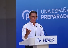 Feijóo, en su intervención en Salamanca.