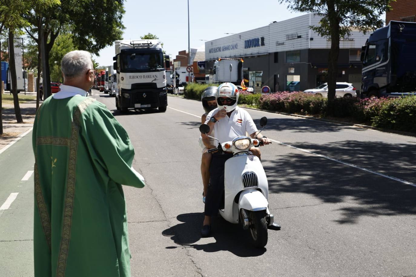 Los transportistas vuelven a celebrar San Cristóbal en Salamanca