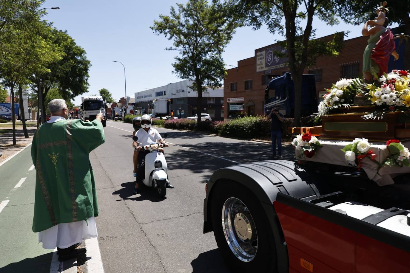 Los transportistas vuelven a celebrar San Cristóbal en Salamanca