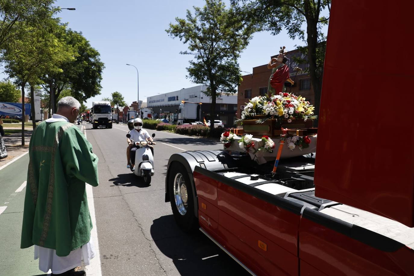 Los transportistas vuelven a celebrar San Cristóbal en Salamanca