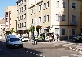 Policía Local en otra intervención en la zona donde se produjeron los hechos.