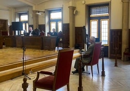 El acusado en un momento del juicio en la Audiencia Provincial.