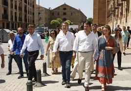 Feijóo, en su última visita a Salamanca.