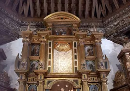 Detalle del retablo de la iglesia parroquial de Puebla de Yeltes