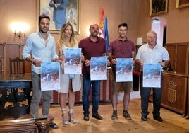 Víctor Gómez, Joana Veloso, Ramón Sastre, Juan Luis Montero y José Manuel Jerez en la presentación del XL Campeonato Nacional de Faenas de Doma y Campo de Ciudad Rodrigo