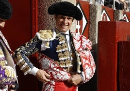 Julián López 'El Juli', listo para iniciar el paseíllo en la plaza de toros de La Glorieta durante la pasada Feria