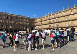 Miles de jóvenes de todos los países llenan Salamanca antes de ver al Papa