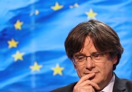 Carles Puigdemont en el Parlamento Europeo.