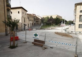 Estado de las obras de La Vaguada desde la calle Ancha.