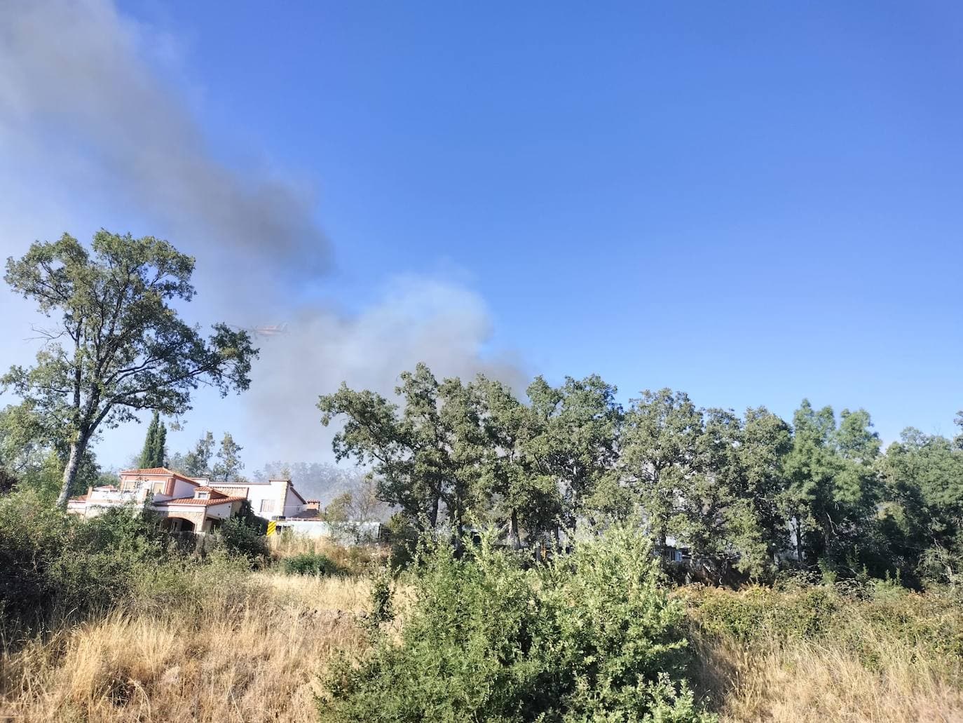 Las imágenes del incendio que asustó a los vecinos de Navacarros y Vallejera