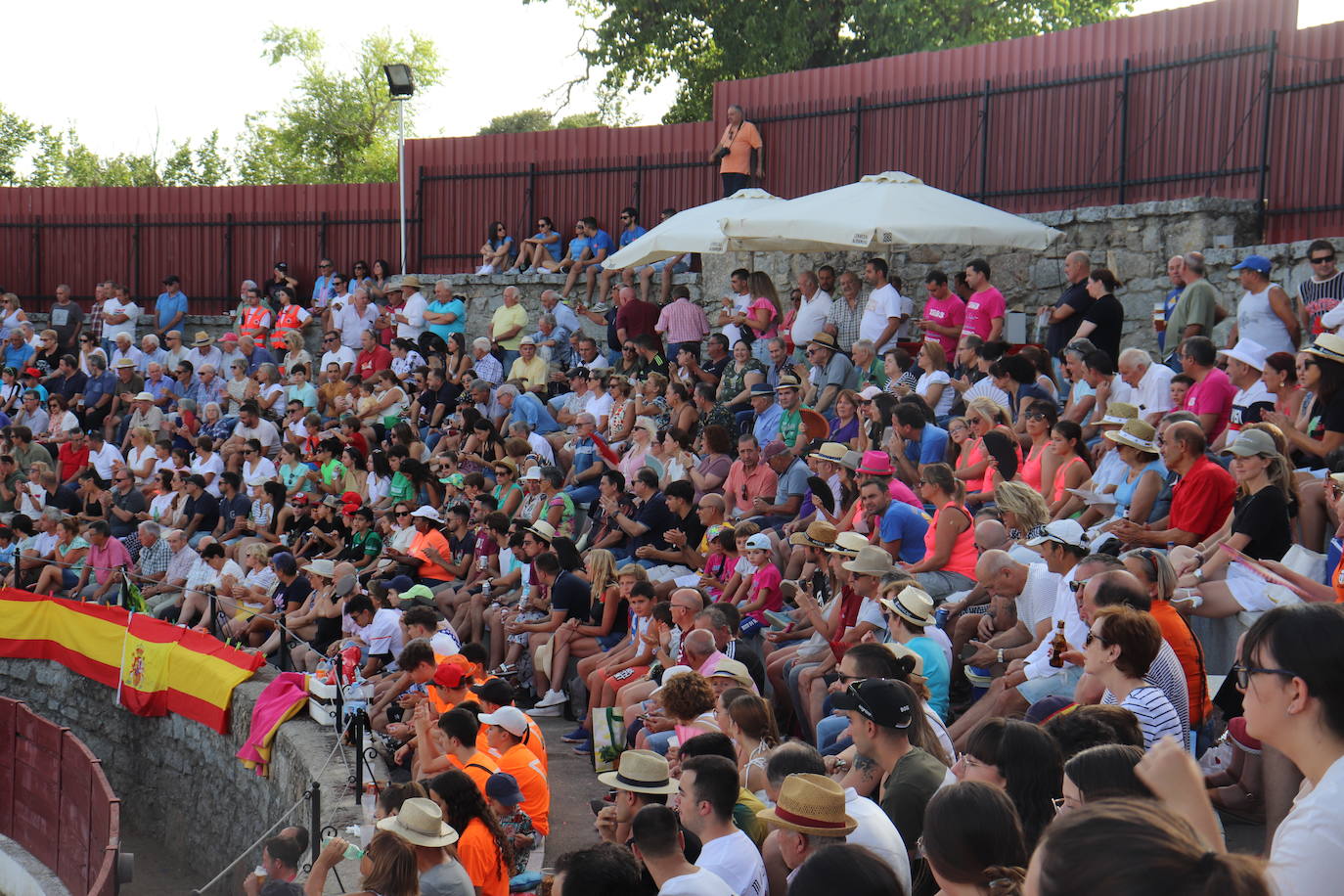 Peñas y toros, animada tarde festiva en el coso de Los Santos