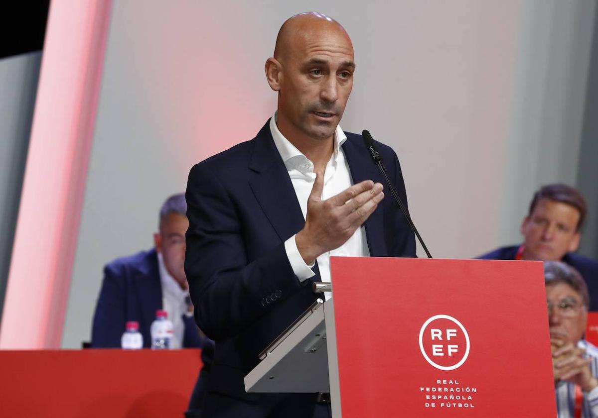 El presidente de la Real Federación Española de Fútbol, Luis Rubiales.