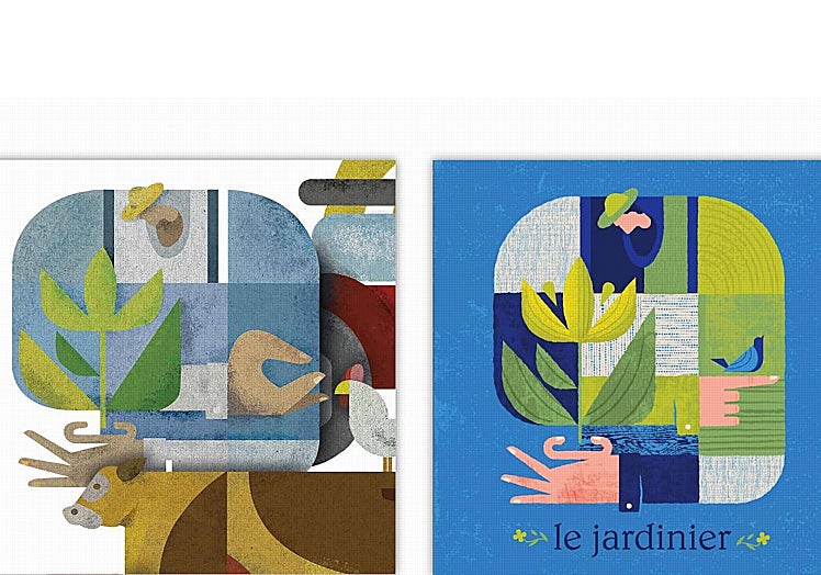 A la izquierda, el parte del cartel de Salamaq 2023 y a la derecha la ilustración de Ross Bruggink de 2017.