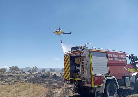 Los rayos provocan otros dos incendios forestales en Buenamadre y Lumbrales