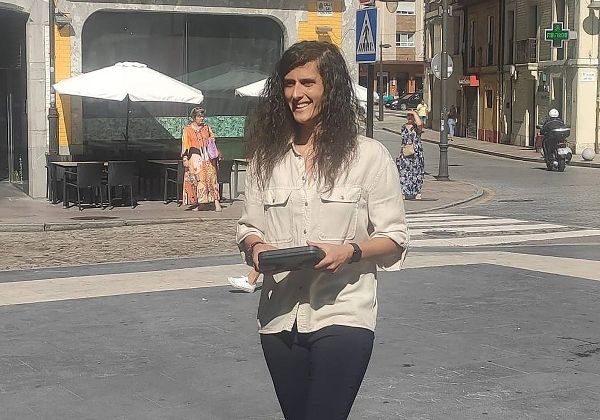 Montse Tomé, en el homenaje que le rindieron en su localidad natal