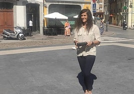 Montse Tomé, en el homenaje que le rindieron en su localidad natal