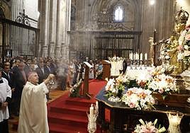 La Catedral acoge la tradicional misa en honor a la Virgen de la Vega
