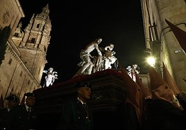 Salida de Jesús Flagelado en la procesión del Miércoles Santo de este año.