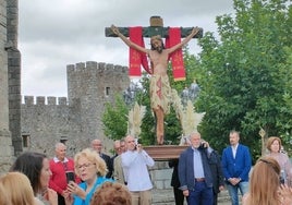 Imagen de la procesión con la imagen del Cristo de las Batallas en septiembre de 2022.