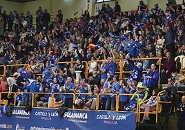 Imagen de una de las gradas de Würzburg llena de aficionados.