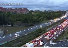 Las colas generadas por las inundaciones en Madrid