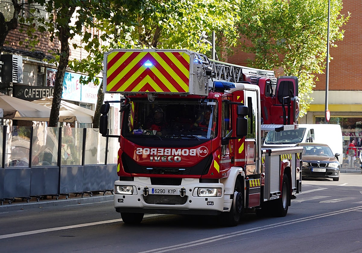 Una dotación de los bomberos en Salamanca.
