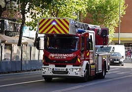 Una dotación de los bomberos en Salamanca.