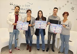 César del Rey, Sara García, Irene Gómez, Iván Hernández y Ana Aveleira.