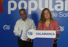 Los procuradores populares José María Sánchez y Carmen Sánchez Bellota.