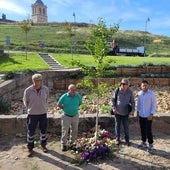 Pedro San Román, José Manuel Jerez, Fernando Ramos y Víctor Gómez en el renovado «Caño del Moro» de Ciudad Rodrigo