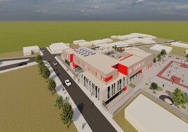 Infografía del diseño del nuevo colegio que se levantará en los próximos meses en Aldeatejada.
