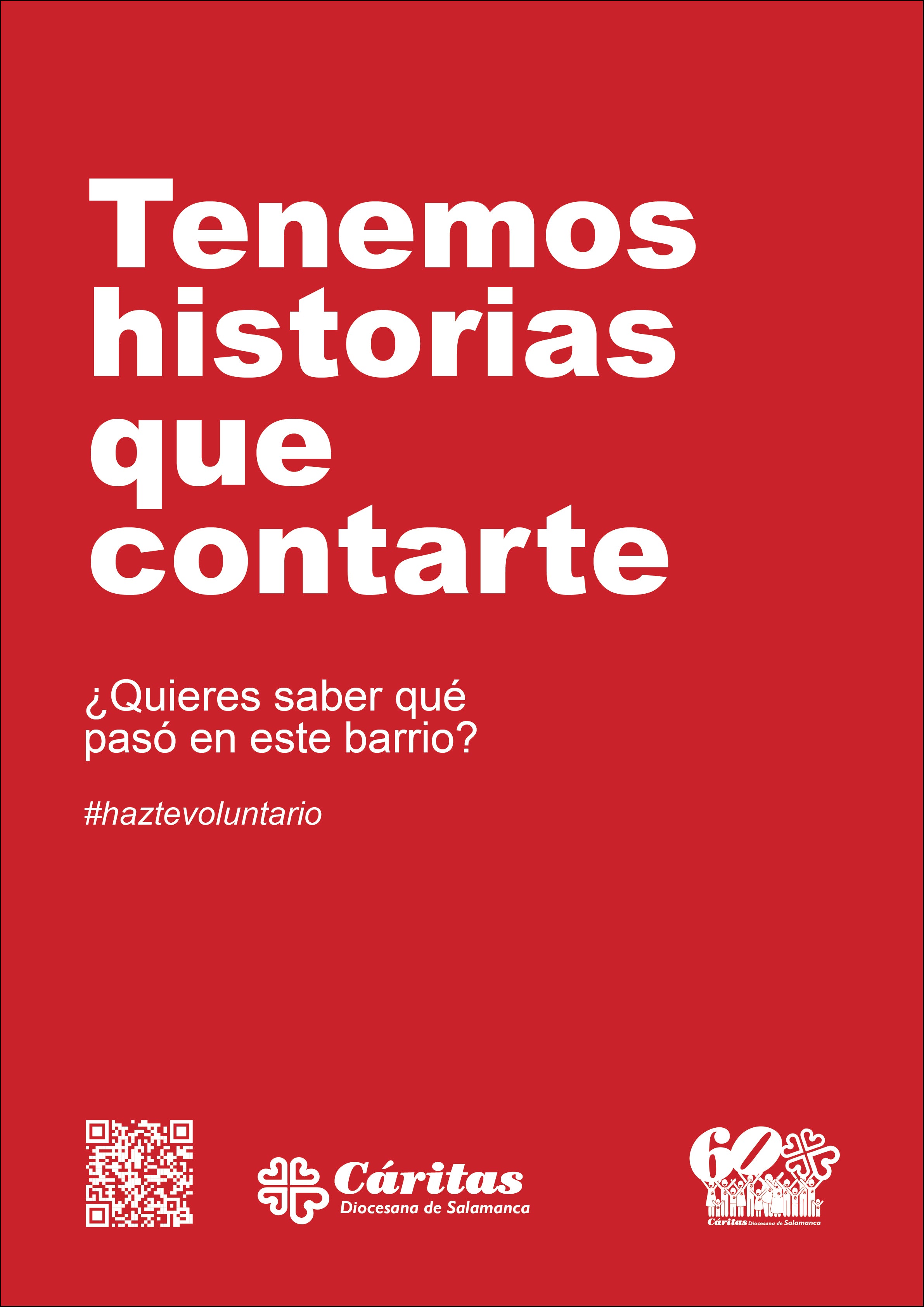 Cartel de la campaña de voluntariado de Cáritas Salamanca.