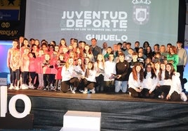 Imagen de la última gala del deporte de Guijuelo, celebrada en el pabellón municipal el pasado 10 de marzo.