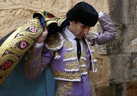 Valentín Hoyos, en el patio de cuadrillas de La Glorieta