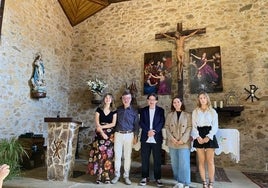 Natalia Velasco, Eduardo Azofra, Bogdan Chaikovskyi, Sara Sandonís y Mencía Azofra, en El Maíllo.