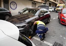 Imagen del accidente en la céntrica calle