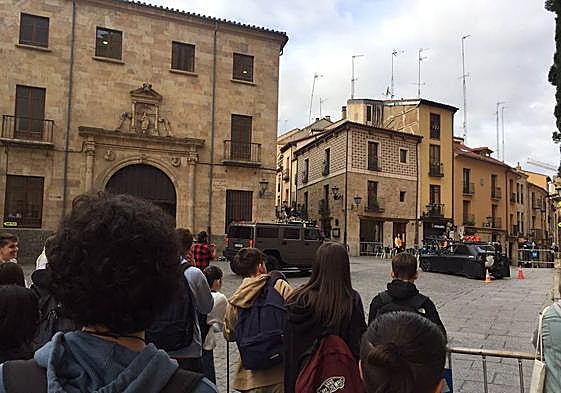 Gran expectación por el rodaje de la película de Bollywood en el centro de Salamanca