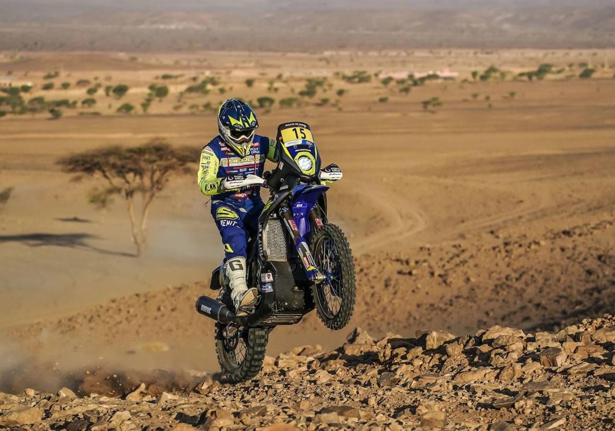 Santolino, durante la etapa del Rally Dakar