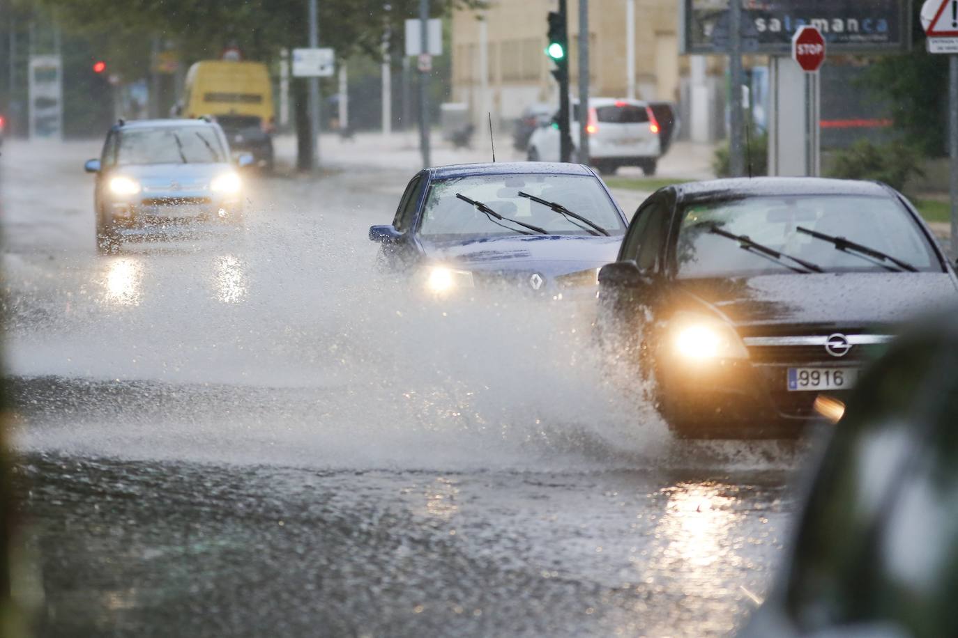 Una imagen de lluvias abundantes en Salamanca.