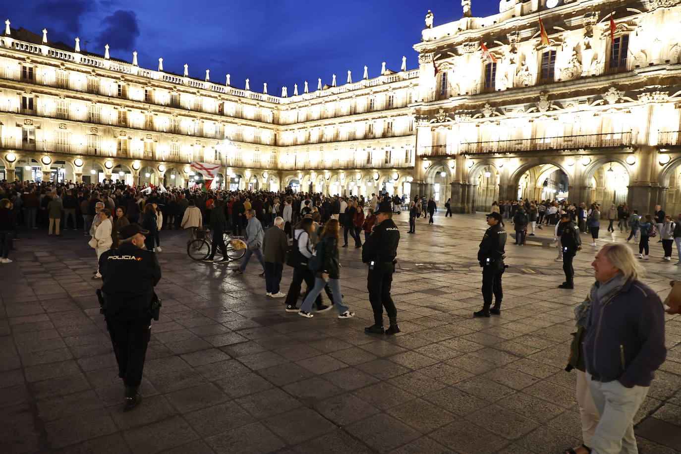 Así ha sido la manifestación a favor de Palestina en la Plaza Mayor