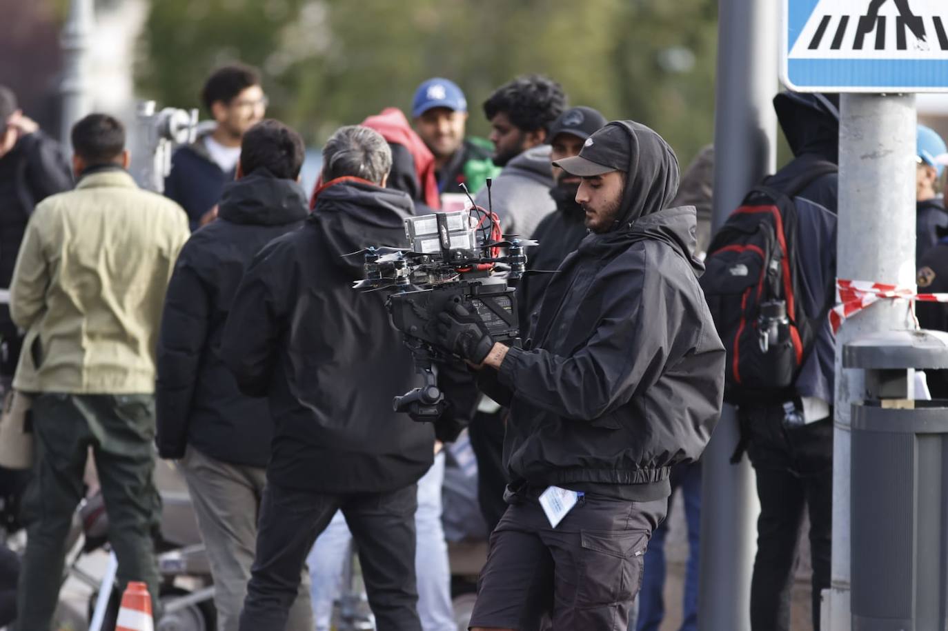 Nuevo día de rodaje: otra escena de acción por las calles de Salamanca