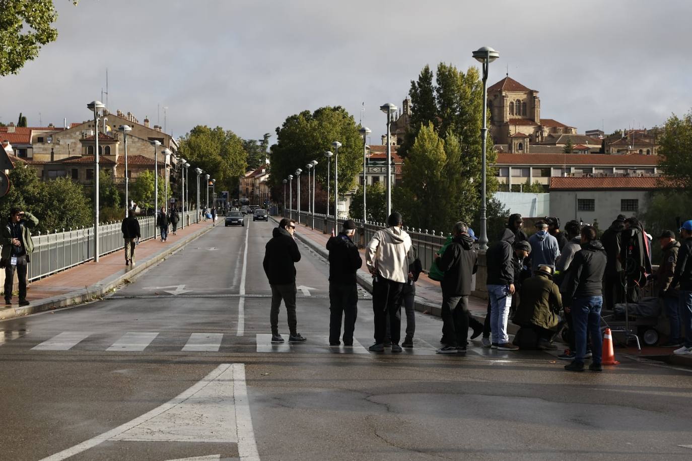 Nuevo día de rodaje: otra escena de acción por las calles de Salamanca