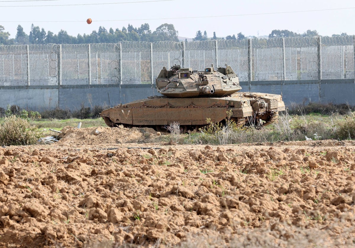 Un carro de combate israelí.