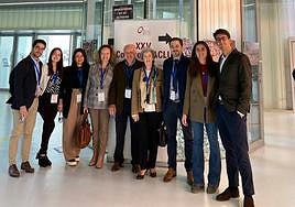 Representantes salmantinos de Urología y Medicina Nuclear en el Congreso celebrado en Palencia.