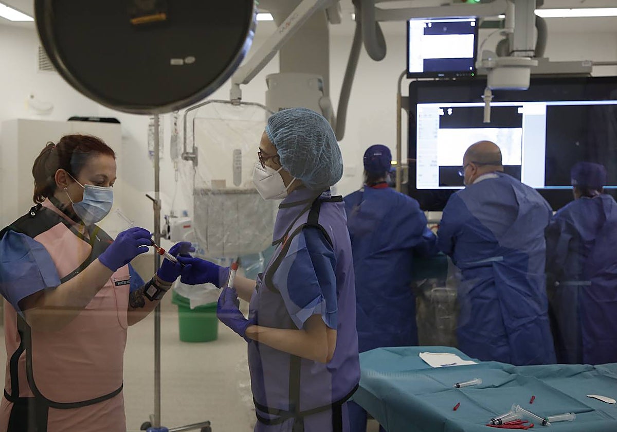 Equipo de Radiología del Hospital intervencionista de Salamanca