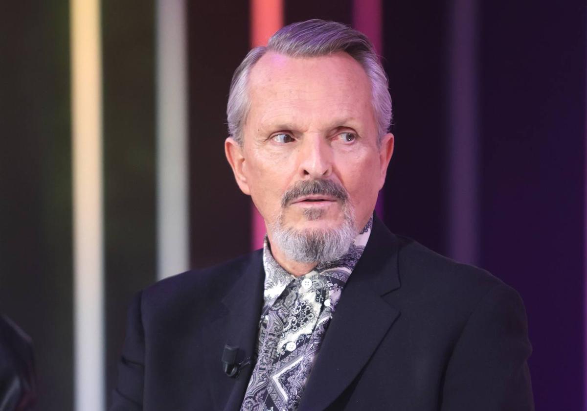 Miguel Bose, en la presentación de un evento.