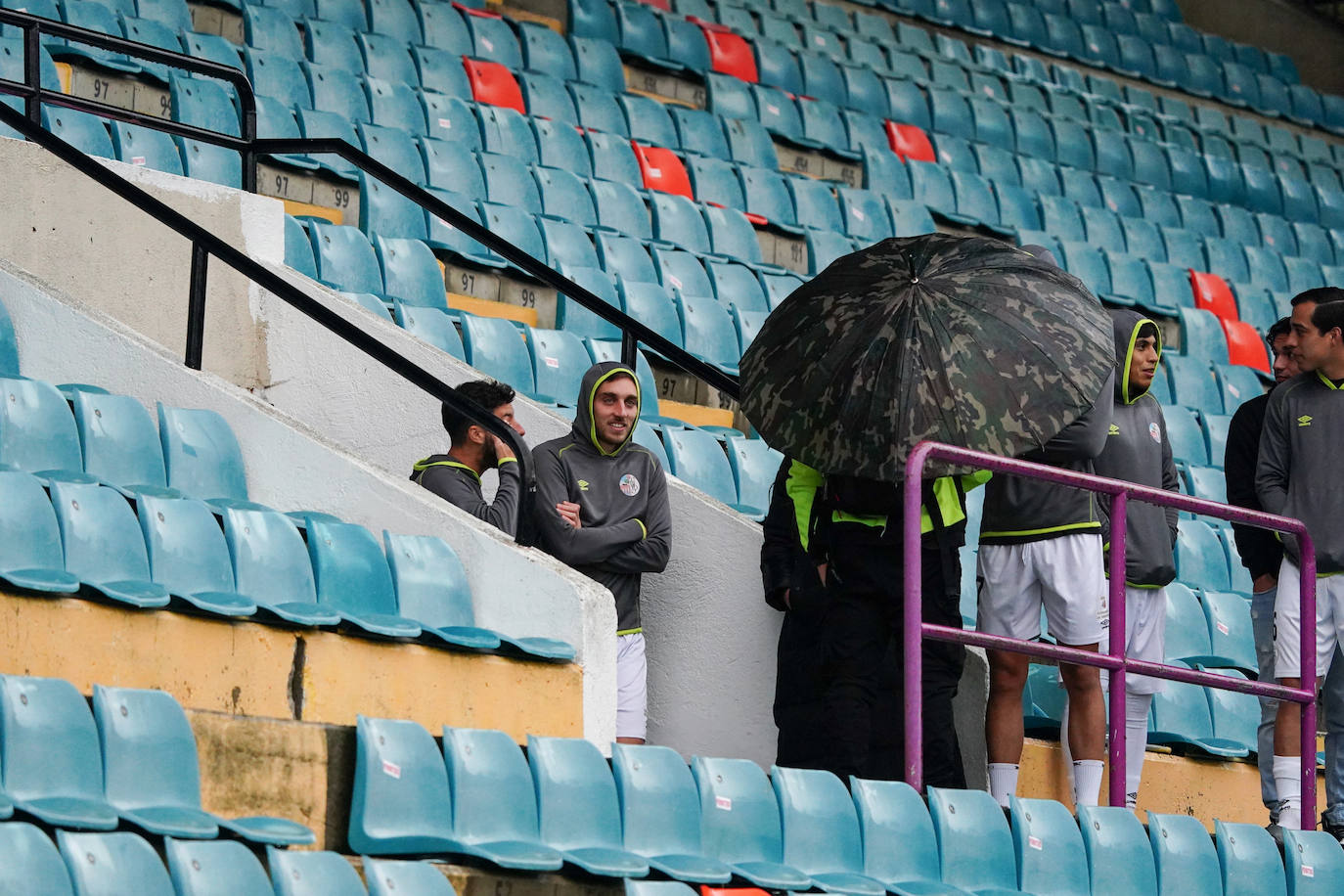 Así estaba El Helmántico cuando se suspendió el Salamanca UDS - Cristo Atlético