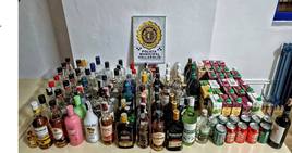 Bebidas requisadas por la Policía Municipal de Valladolid