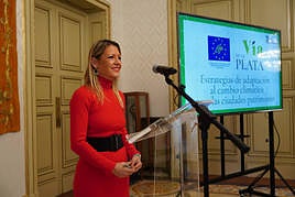 La concejala de Medio Ambiente, María José Coca, este lunes en el Ayuntamiento.