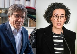 Carles Puigdemont y Marta Rovira, investigados por terrorismo.